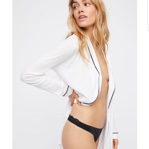 Free People Smooth Seamless Black Thong